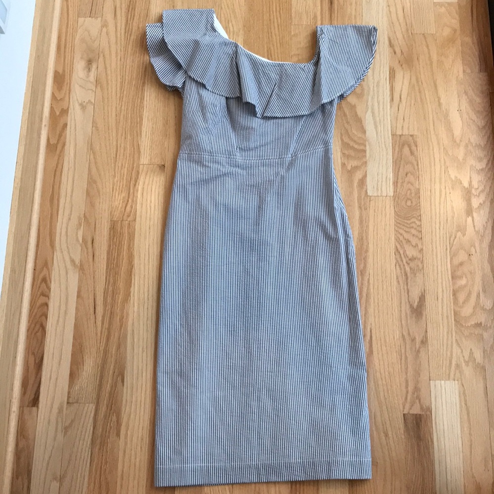 NWOT - Banana Republic Blue Striped Midi Dress